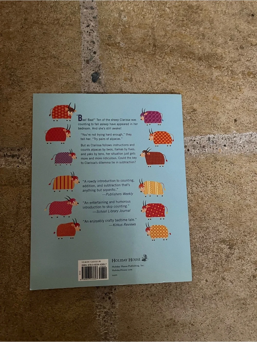 Kids Sheep Won't Sleep Counting Book - Light Blue